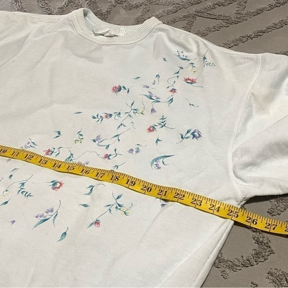 Vintage oversized floral print crewneck sweatshirt size M - Picture 5 of 8